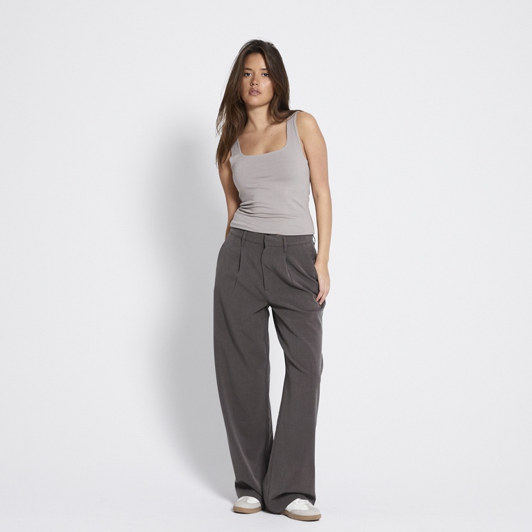 Soft feel two-way top "My" Beige